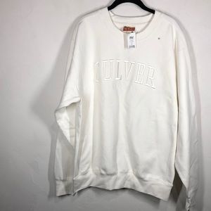 NWT MV Sport Culver academics white sweatshirt size medium